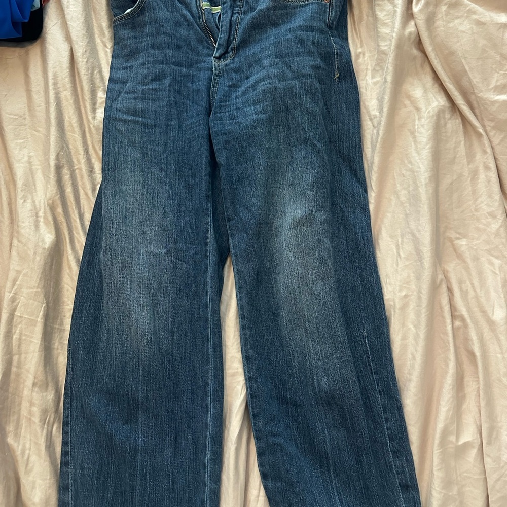 Pilcro Dark Blue Straight Leg Women's Jeans
